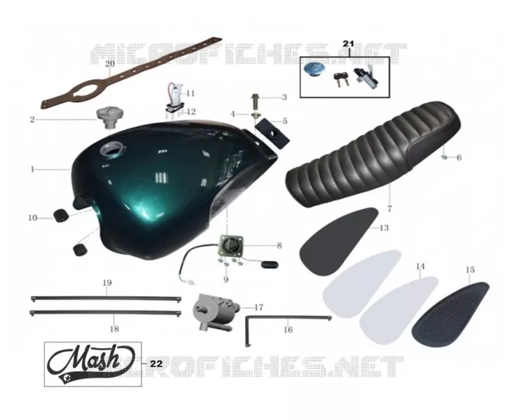 TANK / SITZ / SCHLOSS SET