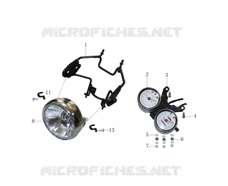 TACHOMETER / SCHEINWERFER