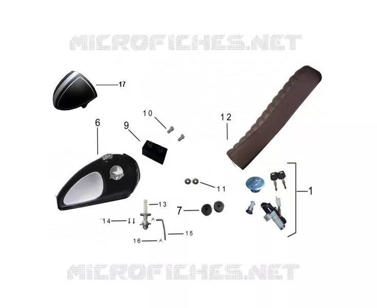 TANK / SITZ / SCHLOSS SET