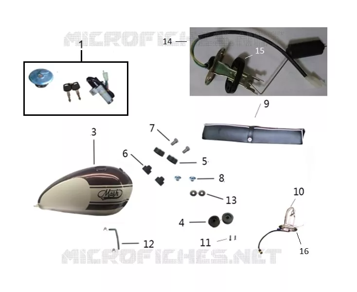 TANK / SITZ / SCHLOSS SET