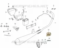AUSPUFF / LUFTFILTERKASTEN / BATTERIE / WERKZEUGE