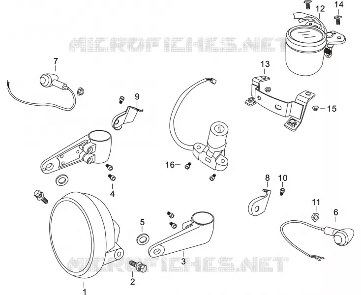 TACHOMETER / SCHEINWERFER / BLINKER
